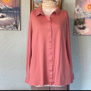 Pink Martha Stewart Button Down Shirt for Women